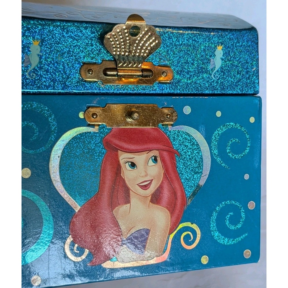 Vtg 80s Little Mermaid Musical Jewelry Box Disney Parks Ariel Under The Sea 1988 - Picture 4 of 16